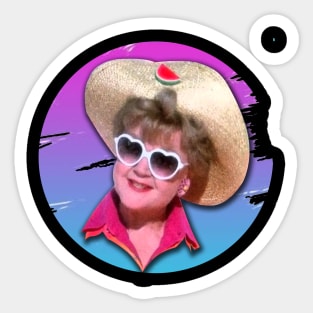 Jessica Fletcher- Retro Brush Paint Sticker